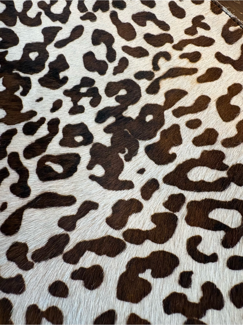 Leopard Print Zip Clutch In Brown And Cream — image 7 of 7